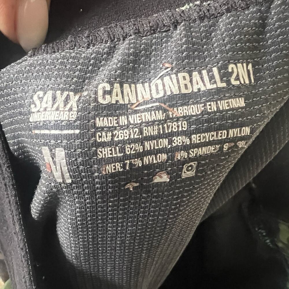 Saxx Cannonball 2n1 Men’s Swim Trunks Shorts Hawaii Jungle Safari Size Medium - Picture 9 of 11